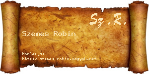 Szemes Robin névjegykártya